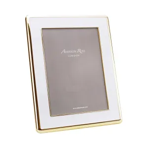 8x10 White & Gold Curved Frame