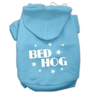 Bed Hog Screen Printed Pet Hoodies Baby Blue Size Med (12)