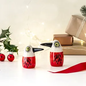 Bird Salt and Pepper Shakers Red