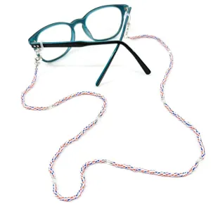 Black Ginger Blue & Red Seed Beaded Glasses Chain