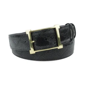 Black Mock Python Open Frame Belt