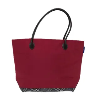 BURBERRYSs Blue Label Tote Bag Nylon Red  69693