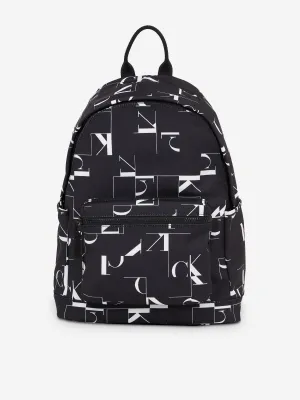 Calvin Klein Kids City Grid AOP Backpack in Black (27cm)