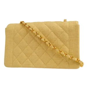 CHANEL 1991-1994 Diana Flap Medium Beige Linen 27239