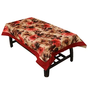 Heart Home Cotton 4 Seater Centre Table Cover 60x40 Inches (Red)- CTHH02484