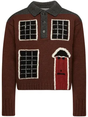 House Polo Jumper - Dark Brown