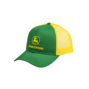 John Deere Men's Trucker Green And Yellow Cap