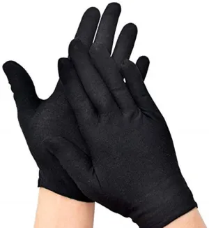 Kuber Industries Men's & Women's Cotton Hand Summer Gloves for Protection from Sun Burn/Heat/Pollution (Pack Of-3 Pairs, Black)-MASK46443