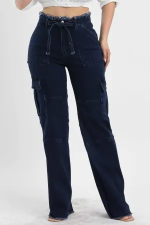 Mid-Rise Relaxed Cargo Jeans