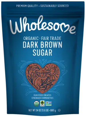 Organic Fair Trade Dark Brown Sugar by Wholesome 680g