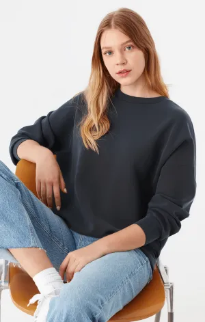 OVERSIZED CREWNECK SWEATSHIRT IN BLACK