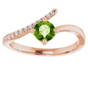 Peridot Bypass Ring