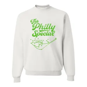 Philly Special Crewneck Sweatshirt | Philly Special Play Diagram White Crewneck Sweatshirt