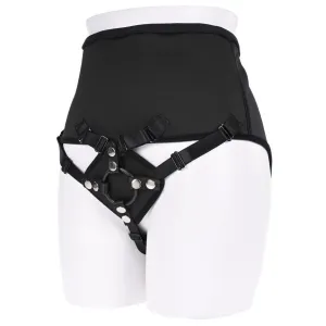 Sportsheets High-Waisted Corset Strap-On Harness Black