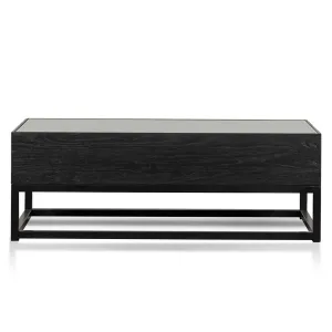 Ted 1.2m Elm Coffee Table - Full Black