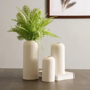 The Decor Mantra Modern Decorative Vases for Home Decor | Centerpieces | Kitchen | Office or Living Room with Unique Quality for Home Decor Center Table, Flowers Pot(Pack of 3 White)