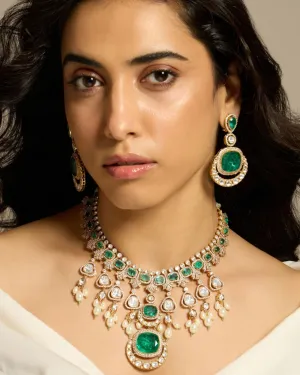 Verdant Polki Bridal Necklace Set