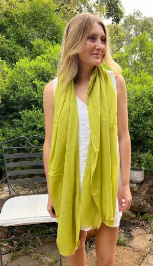 ✨ Luxury Shawl - Silk Cashmere - Key Lime