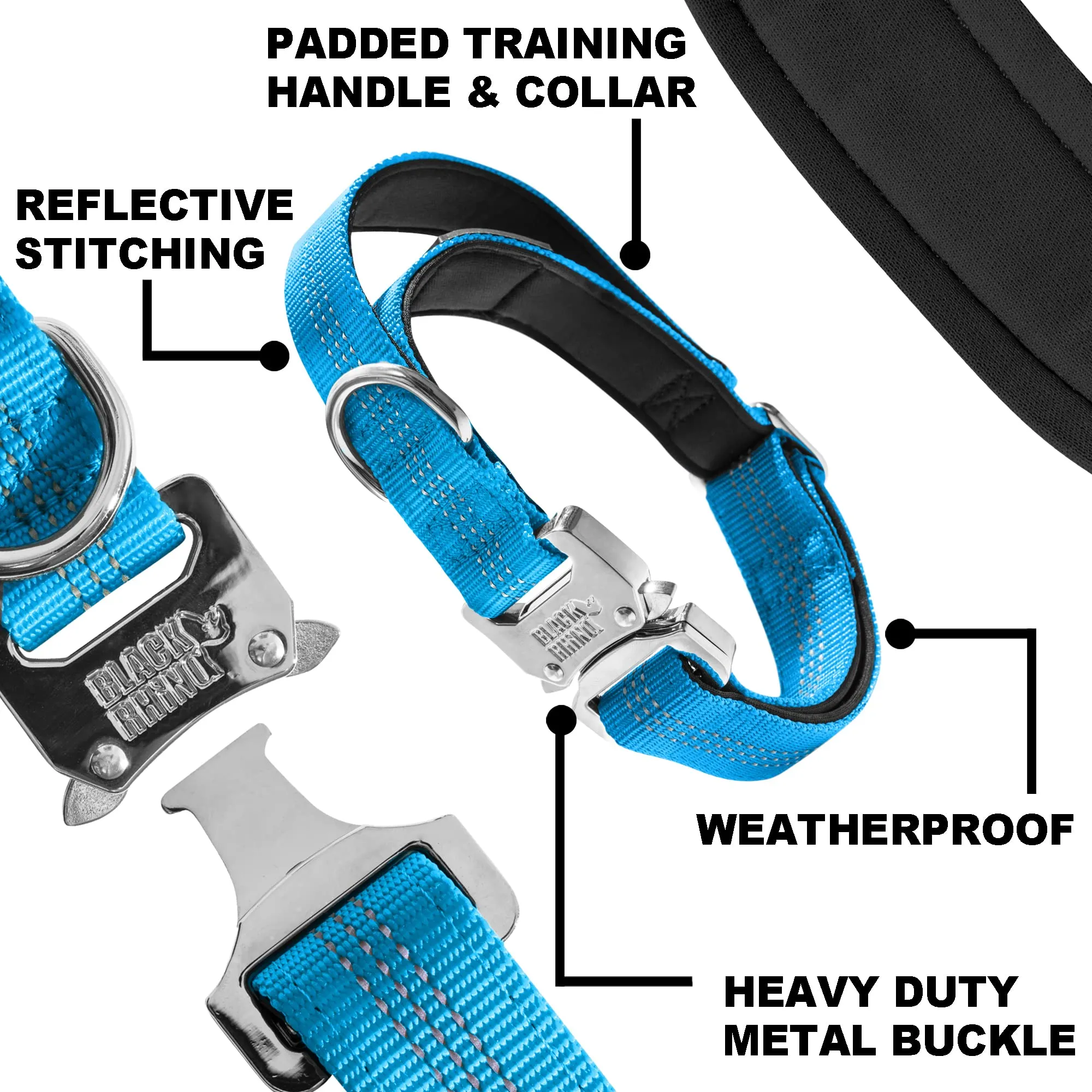 - Tactical Dog Collar Ultra-Soft Neoprene Padded Dog Collars For Medium