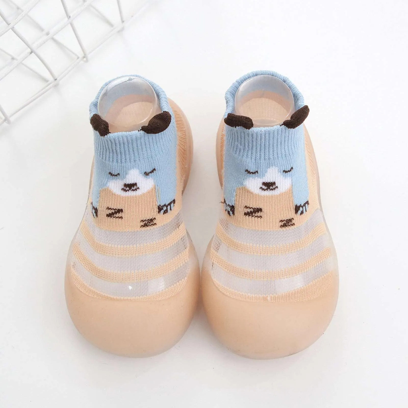 0-4 Years Old Baby Toddler Shoes Ice Silk Socks Shoes Baby Soft Sole Floor Shoes