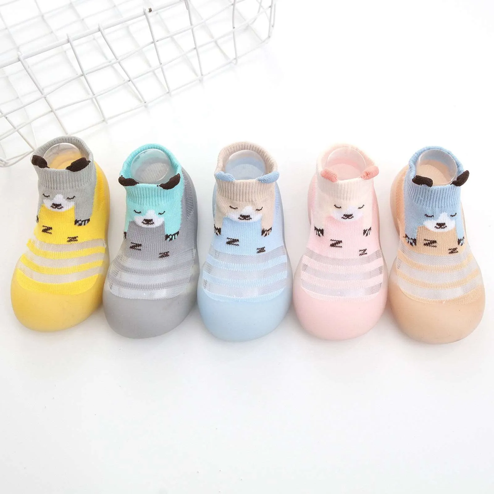 0-4 Years Old Baby Toddler Shoes Ice Silk Socks Shoes Baby Soft Sole Floor Shoes