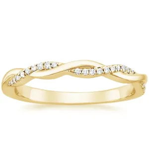 0.13 CTW Twisted Lab Grown Diamond Wedding Ring