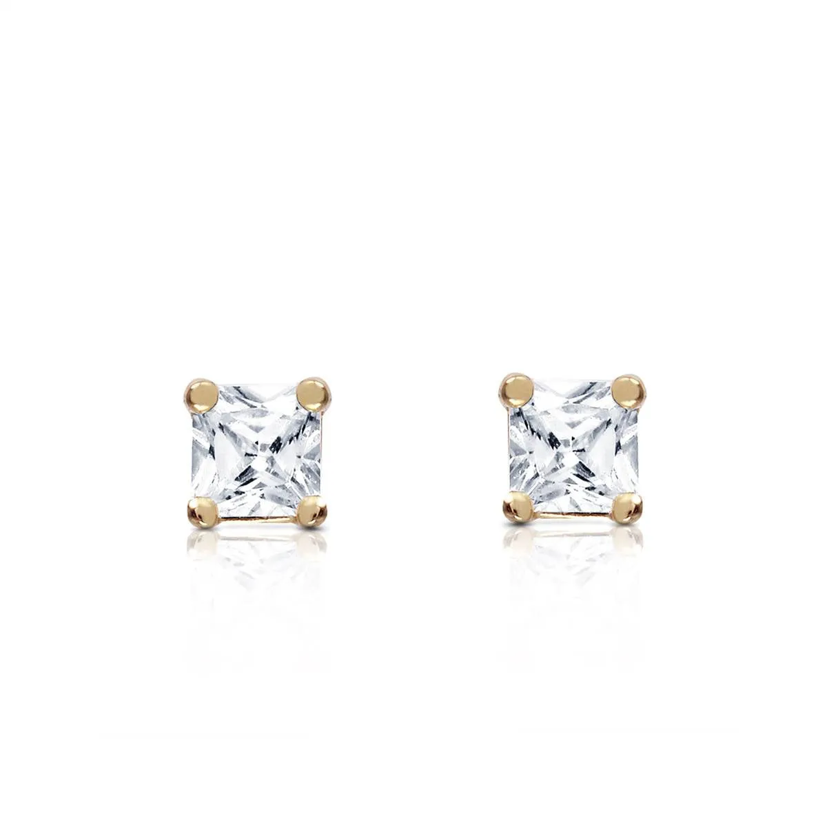 0.25 Carat 14K Solid Yellow Gold Stud Earrings 0.25 Carat Natural Diamond