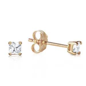 0.25 Carat 14K Solid Yellow Gold Stud Earrings 0.25 Carat Natural Diamond