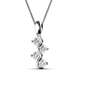 0.25 CT Round Cut Diamonds - Diamond Pendant