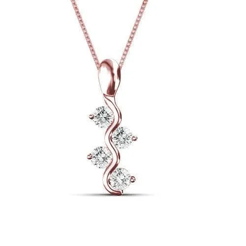 0.25 CT Round Cut Diamonds - Diamond Pendant