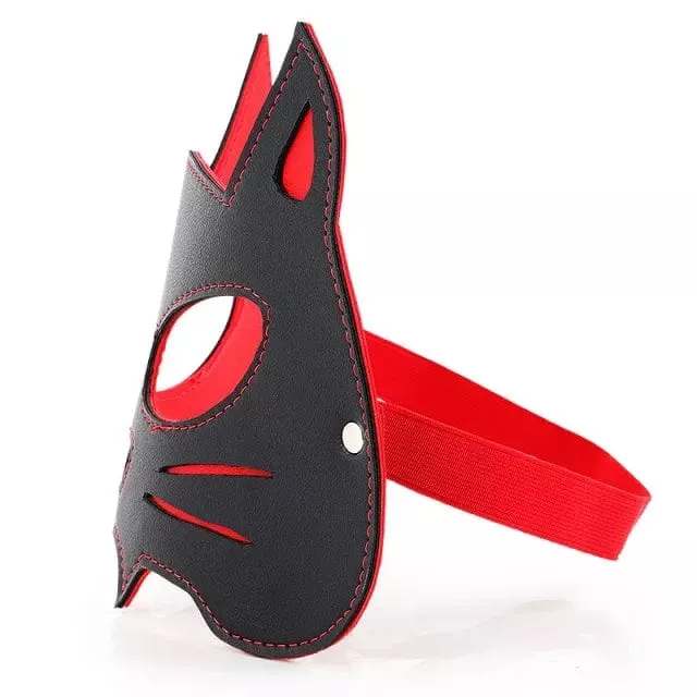 0256DL      Black Cat Domme Cosplay Mask