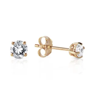 0.3 Carat 14K Solid Yellow Gold Stud Earrings 0.30 Carat Natural Diamond