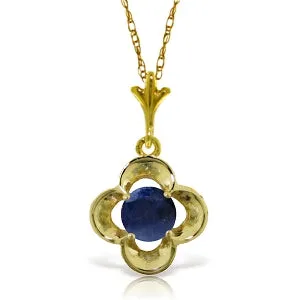 0.55 Carat 14K Solid Yellow Gold Dream Of Naturalrcissus Sapphire Necklace