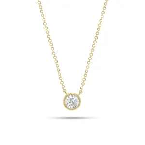 0.57 ct Bezel-Set Diamond Solitaire Pendant