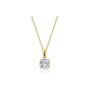 0.85 CTW Gold 4-Prong Solitaire Necklace