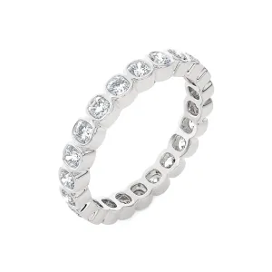 1 1/2 ctw Cushion-Cut Lab Grown Diamond Bezel Eternity Band