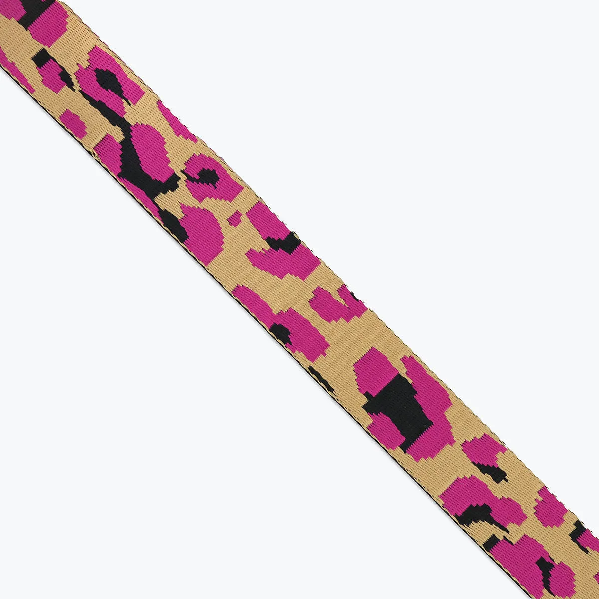 1-1/2" Leopard Violet Rose Webbing