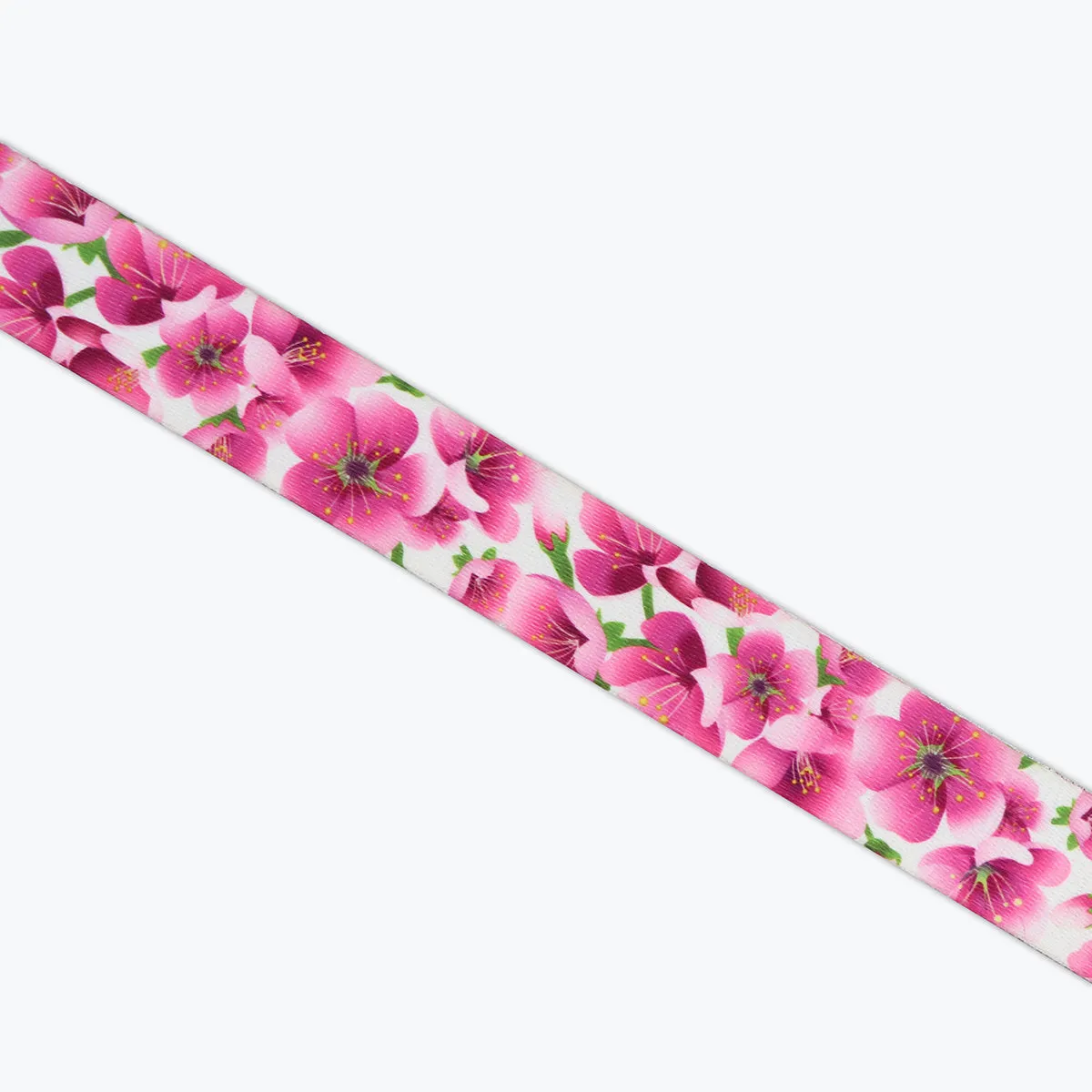 1-1/2" Pink Petals Seatbelt Webbing