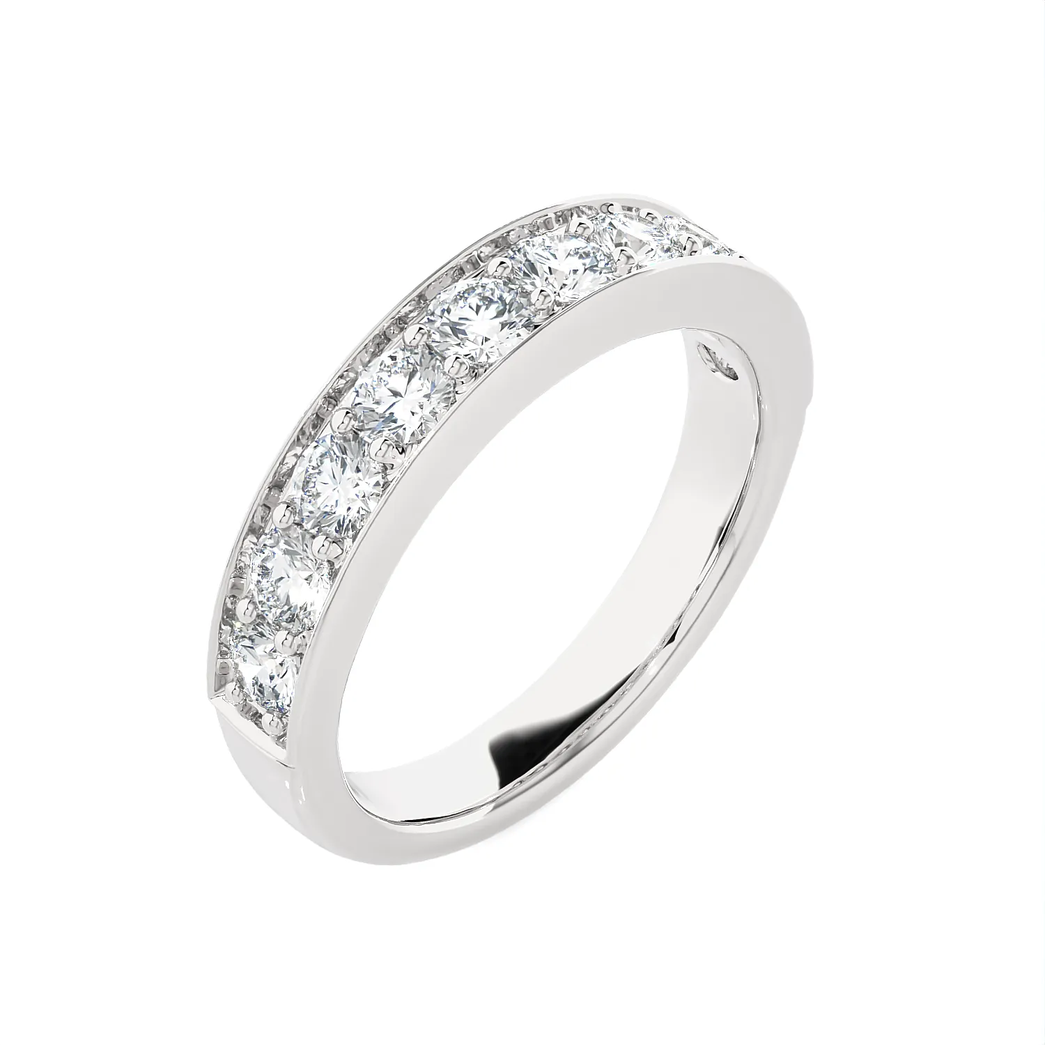 1 1/3 ctw Round Lab Grown Diamond Anniversary Ring