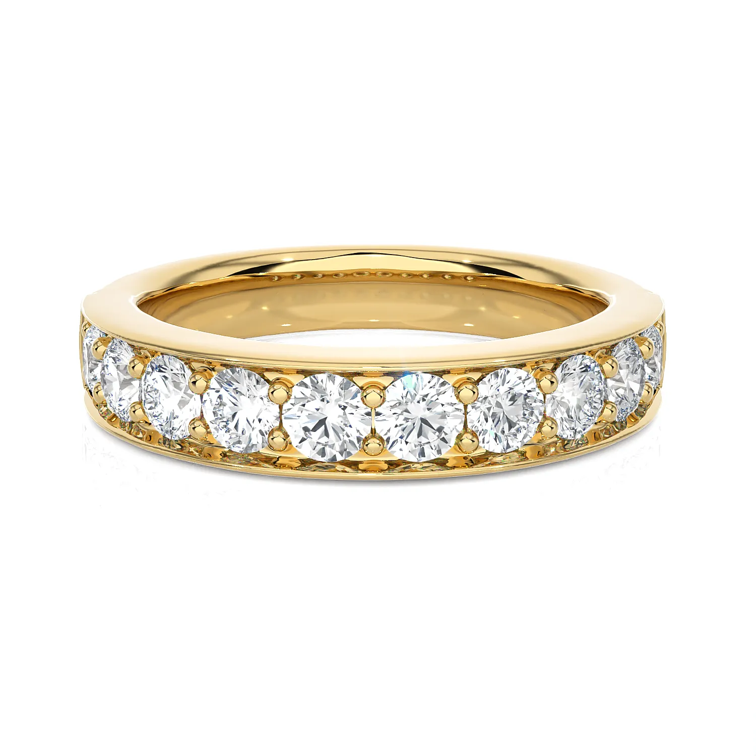 1 1/3 ctw Round Lab Grown Diamond Anniversary Ring