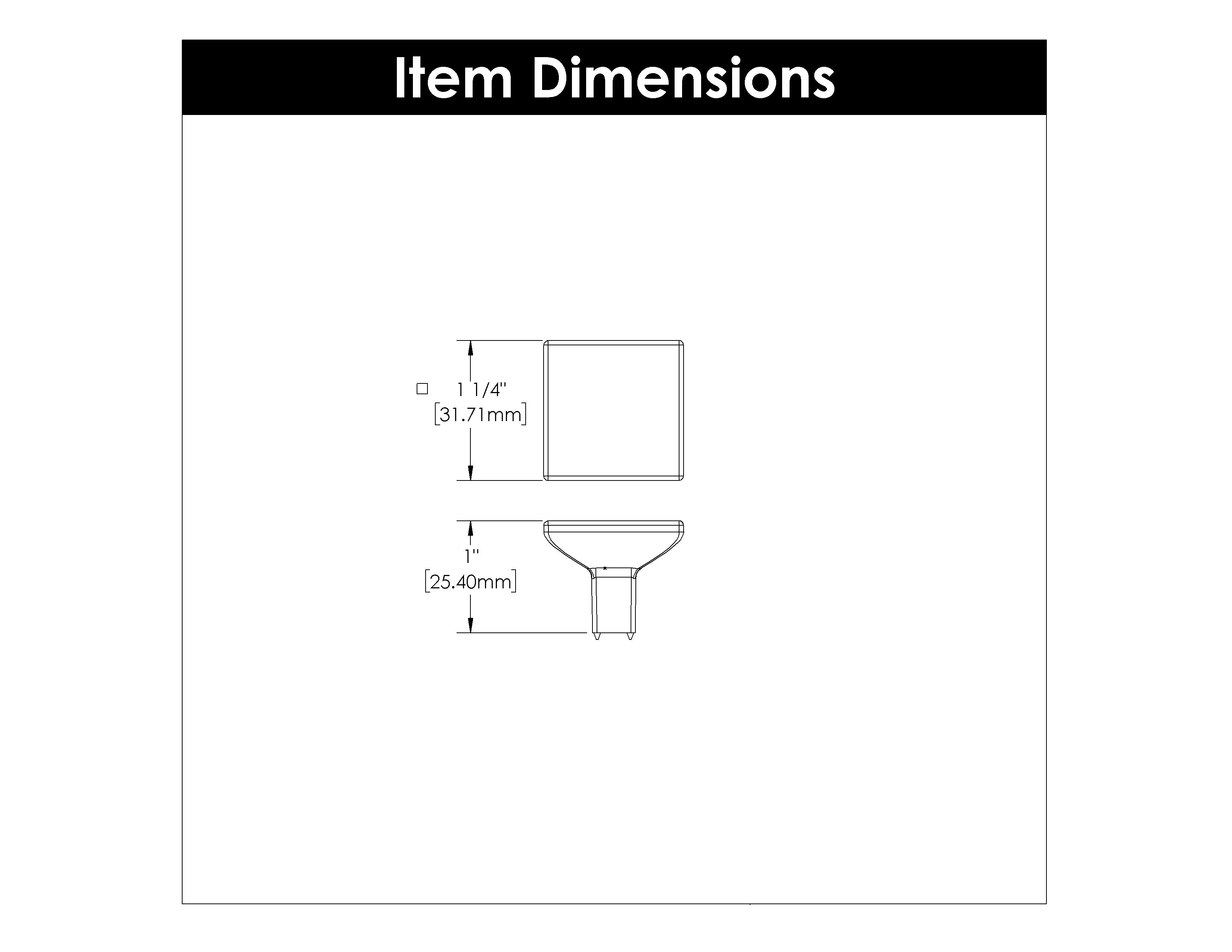 1-1/4 inch (32mm) Skylight Cabinet Knob