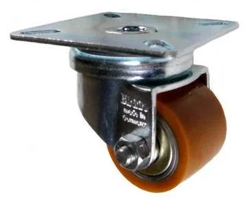 1-3/8" x 1" Polyurethane on Iron Wheel Swivel Caster - 220 Lbs Capacity