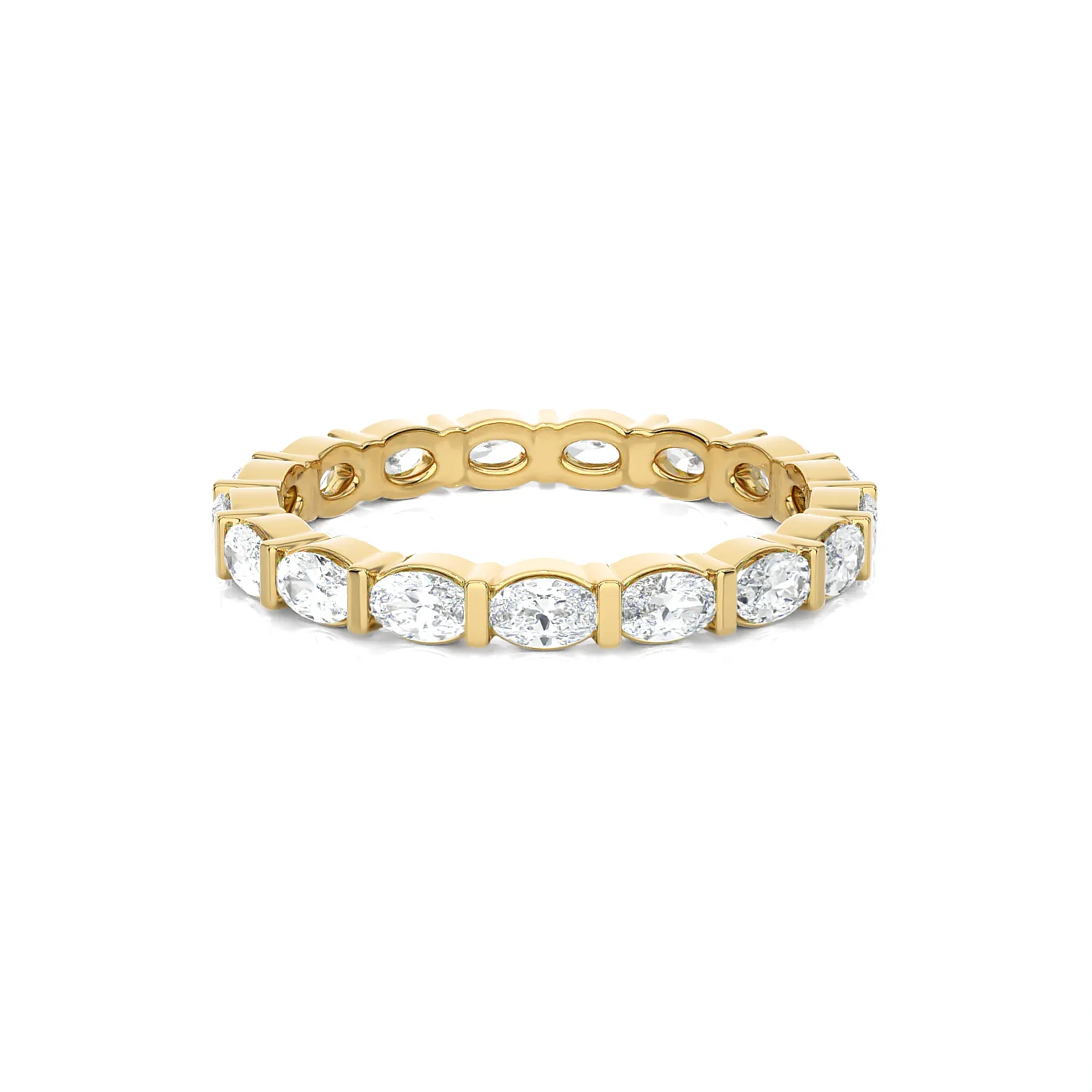 1 7/8 ctw Oval-Shape Lab Grown Diamond Channel Set Eternity Band