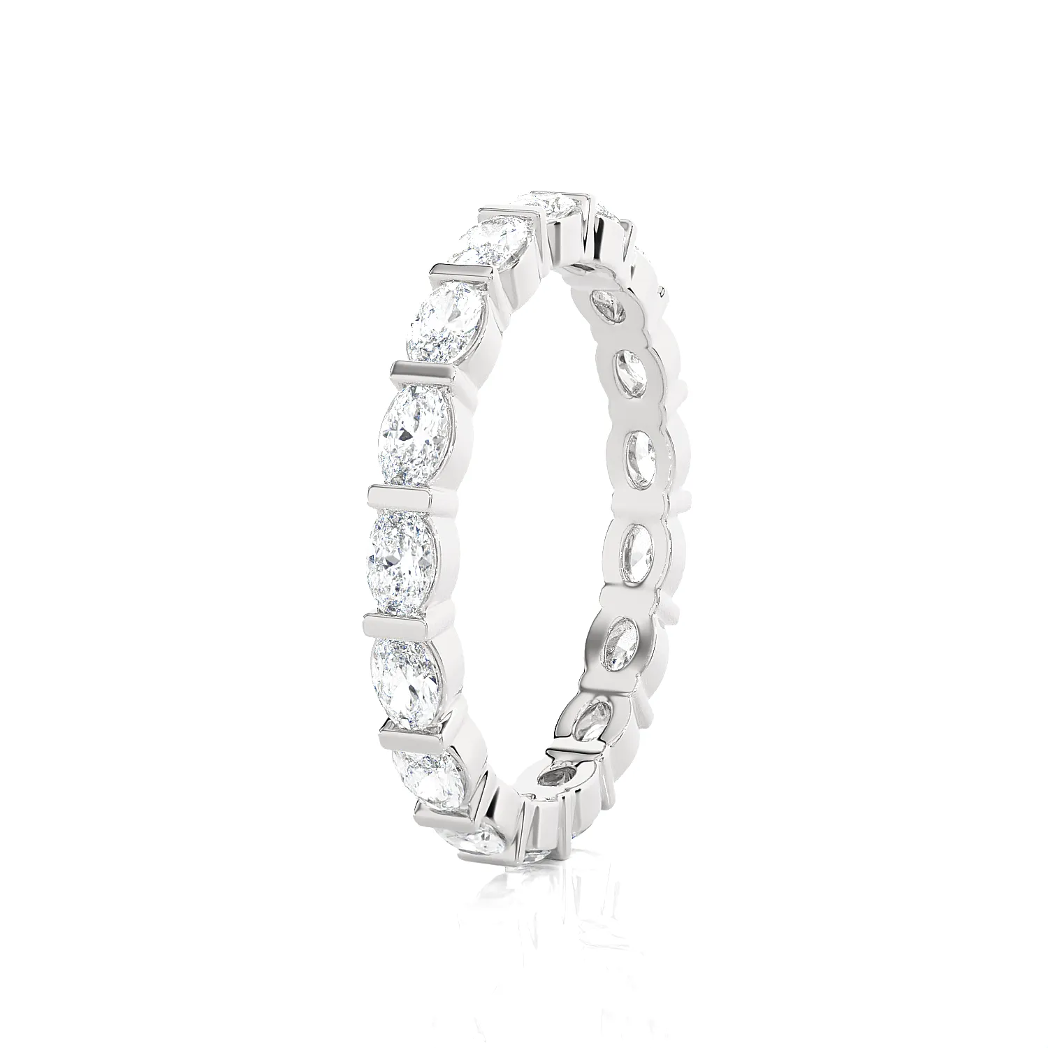 1 7/8 ctw Oval-Shape Lab Grown Diamond Channel Set Eternity Band