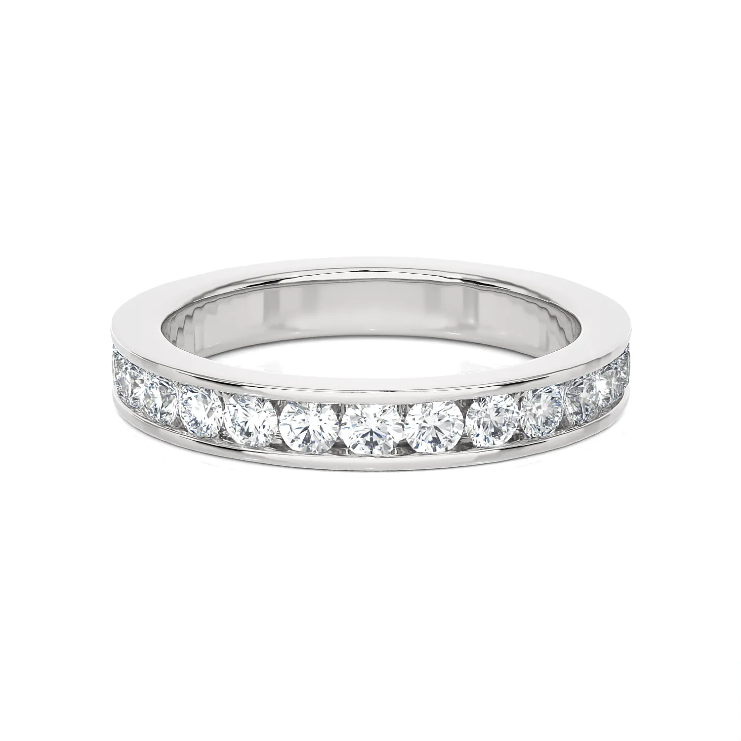 1 7/8 ctw Round Lab Grown Diamond Channel Set Eternity Band