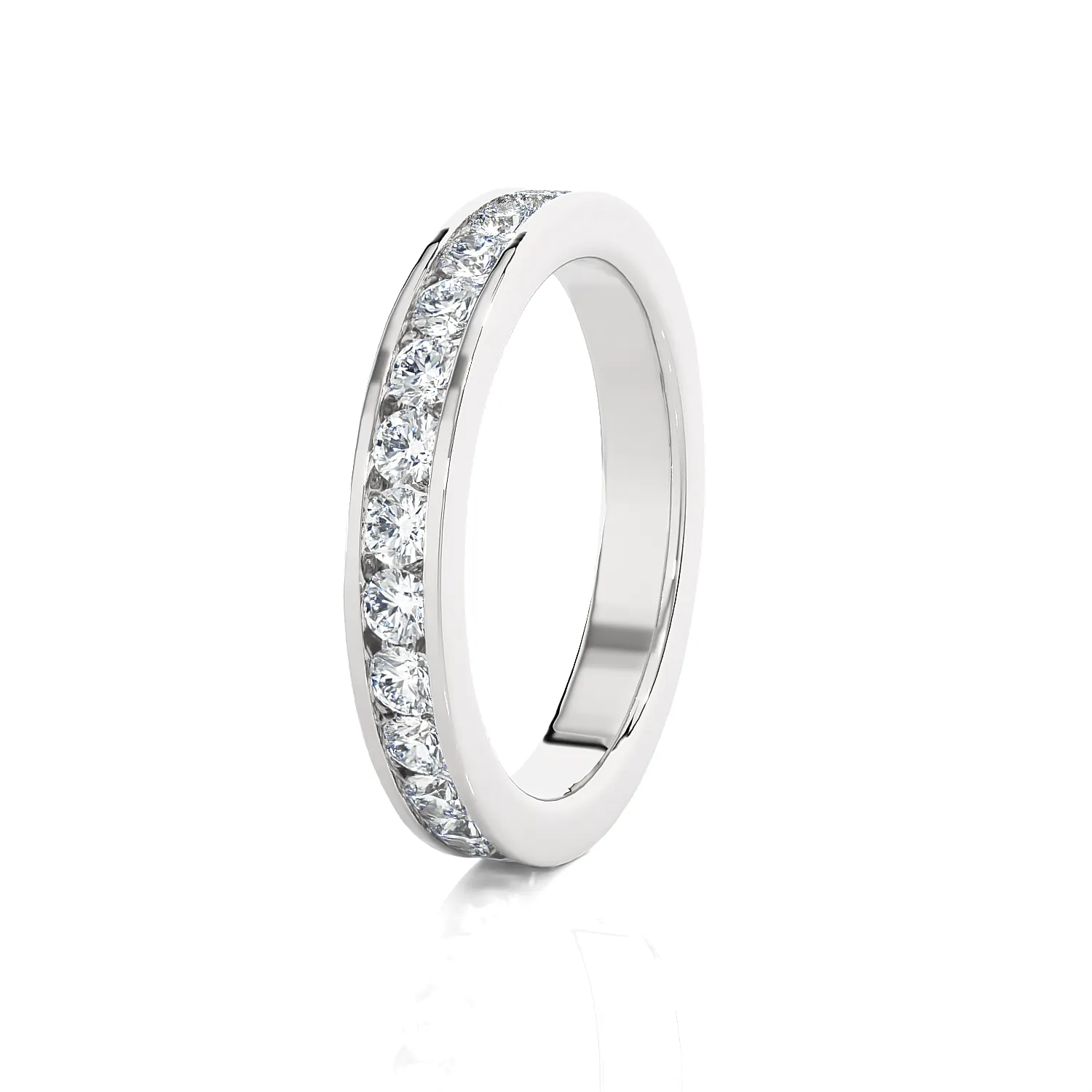 1 7/8 ctw Round Lab Grown Diamond Channel Set Eternity Band