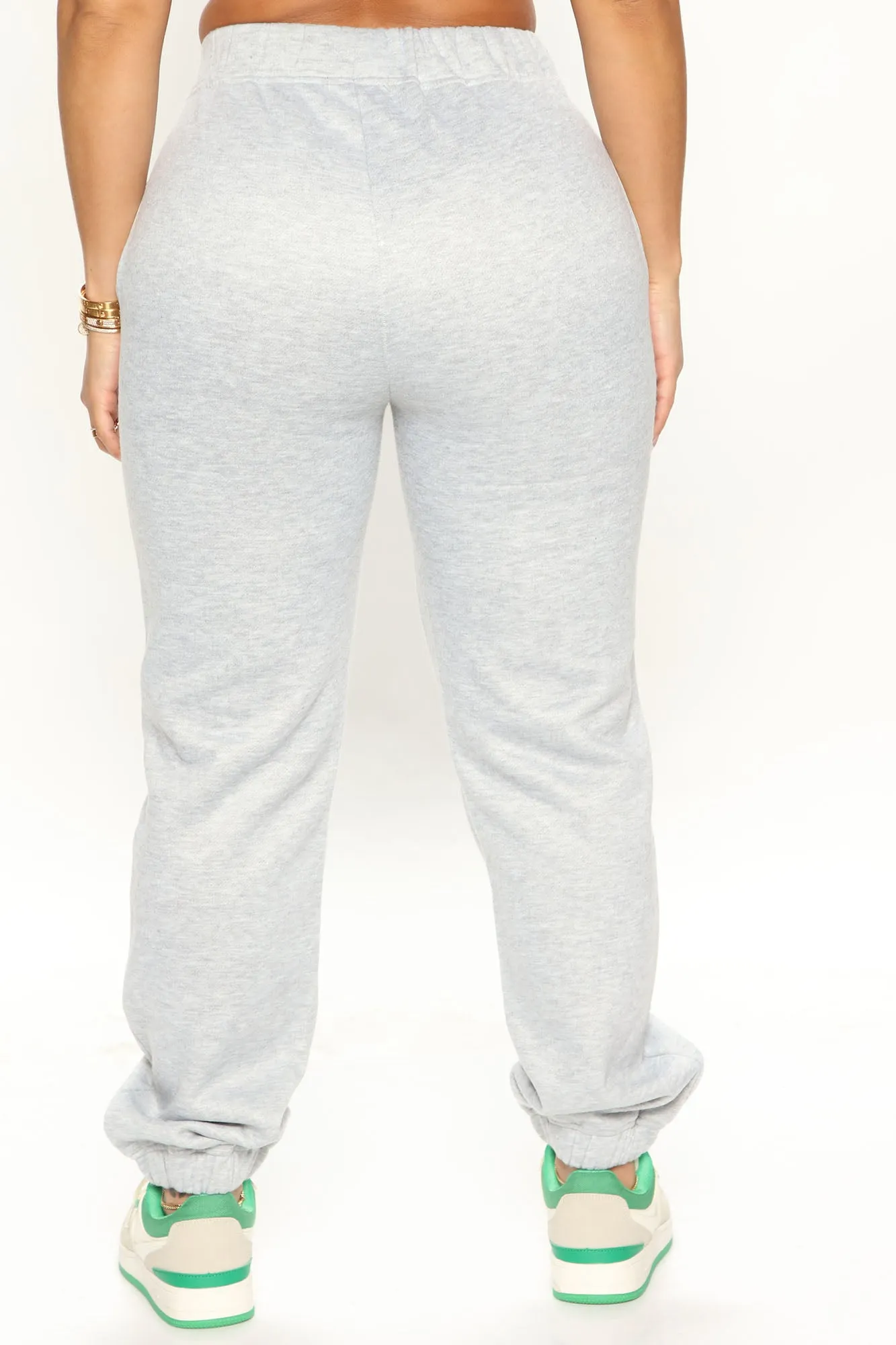 1 800 Smile Happy Face Sweatpants - Heather Grey