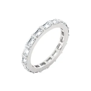 1 ctw Emerald-Cut Lab Grown Diamond Channel Set Eternity Band