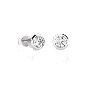 1 ctw Round Lab Grown Diamond Bezel Set Solitaire Stud Earrings