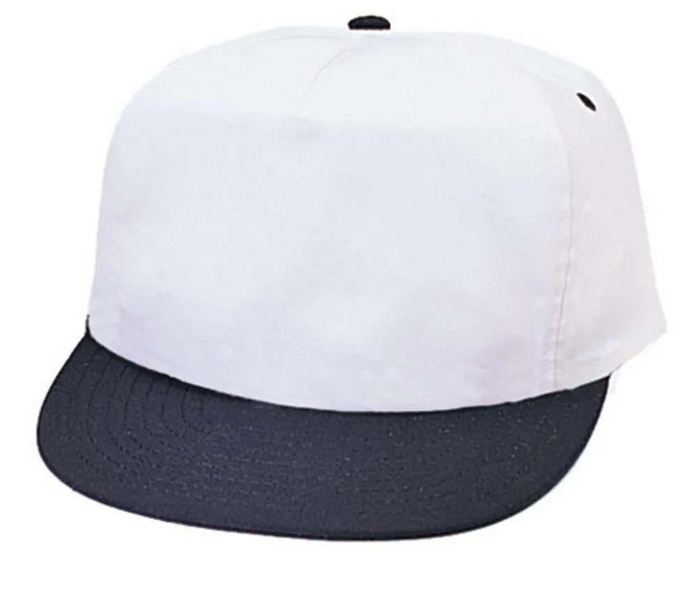 1 Dozen Blank Two Tone 5 Panel Baseball Cotton Twill Hats Caps Wholesale Lot Bulk